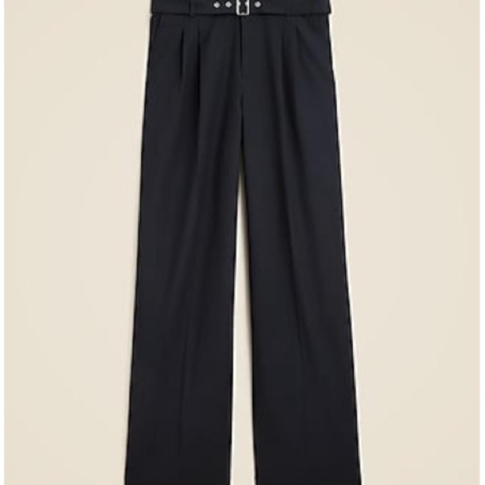 J. Crew Black Wide-Leg Women's Pants in city twill. New with tags. Runs large.